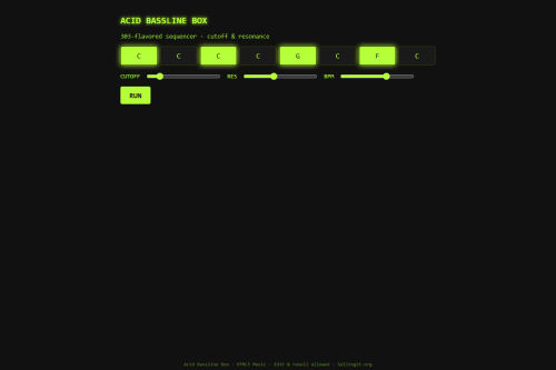 Acid Bassline Box – WordPress plugin