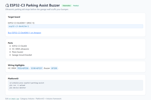 ESP32-C3 Parking Assist Buzzer – WordPress plugin