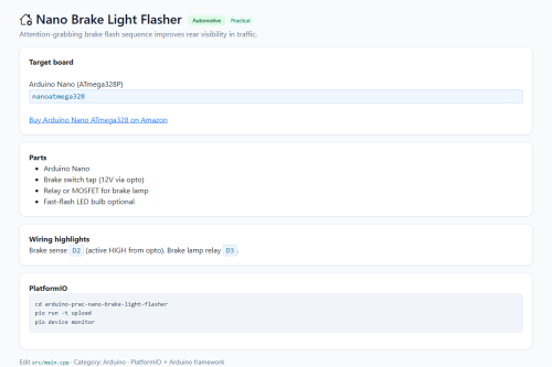 Nano Brake Light Flasher – WordPress plugin