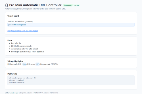 Pro Mini Automatic DRL Controller – WordPress plugin