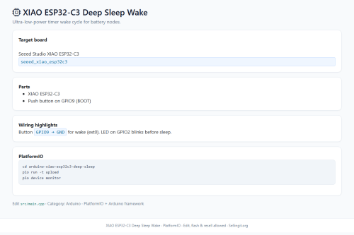 XIAO ESP32-C3 Deep Sleep Wake – WordPress plugin