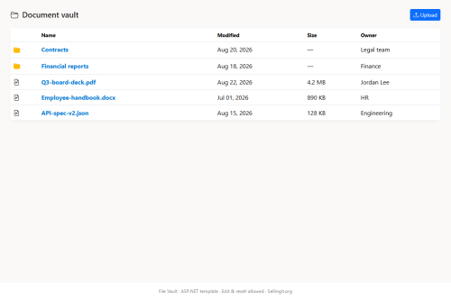 File Vault – WordPress plugin