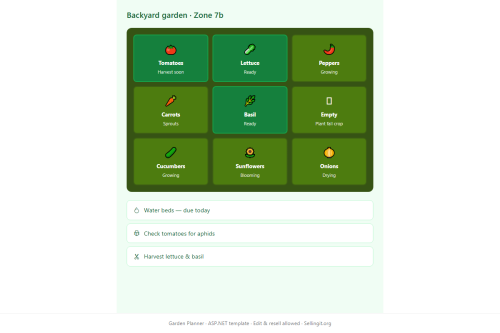 Garden Planner – WordPress plugin