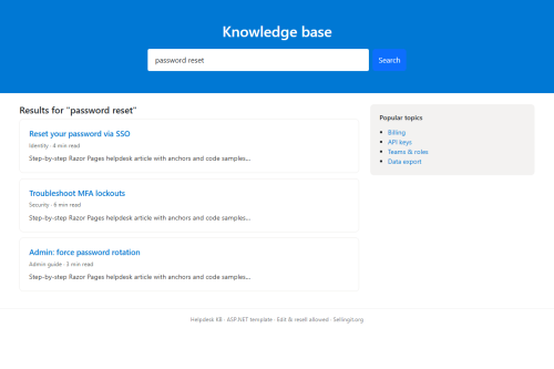 Helpdesk KB – WordPress plugin
