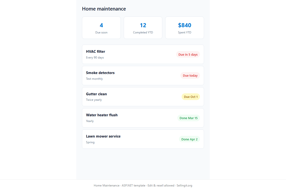 Home Maintenance