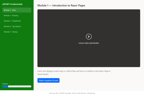 Learning LMS – WordPress plugin
