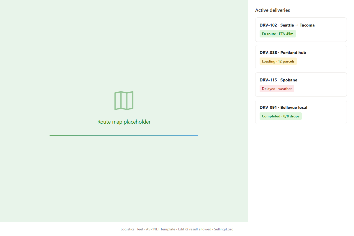 Logistics Fleet – HTML5 app
