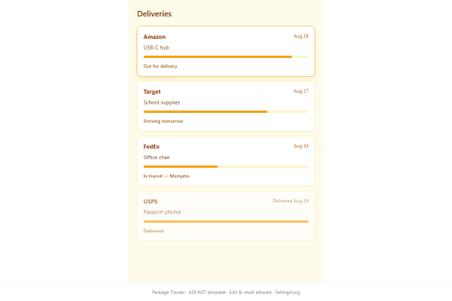 Package Tracker – WordPress plugin