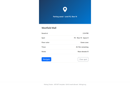 Parking Tracker – WordPress plugin