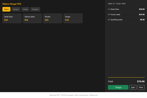 Restaurant POS – WordPress plugin