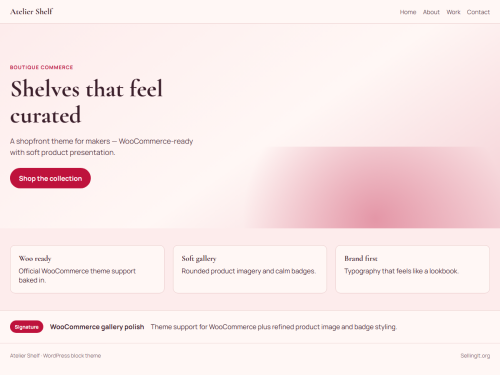 Atelier Shelf – WordPress plugin