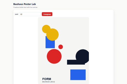 Bauhaus Poster Lab – WordPress plugin