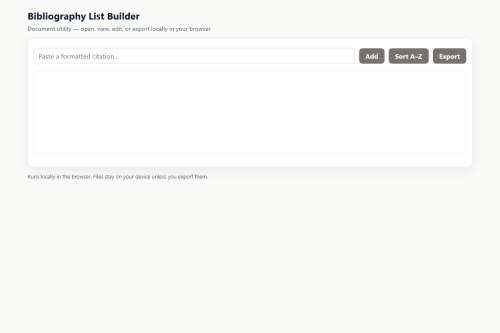 Bibliography List Builder – WordPress plugin