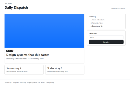 Bootstrap Blog Magazine – WordPress plugin