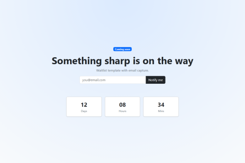 Bootstrap Coming Soon – WordPress plugin