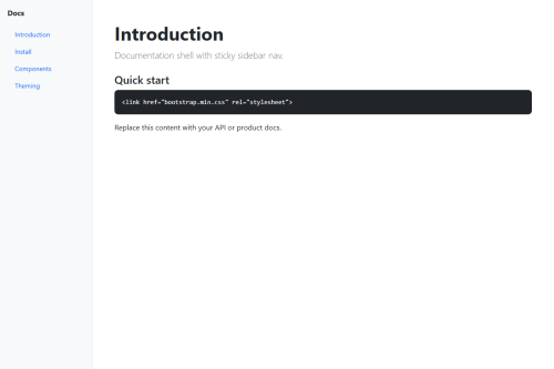Bootstrap Docs Sidebar – WordPress plugin