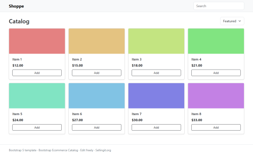 Bootstrap Ecommerce Catalog – WordPress plugin