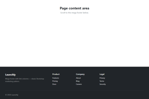 Bootstrap Mega Footer – WordPress plugin