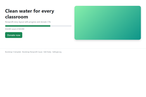 Bootstrap Nonprofit Cause – WordPress plugin