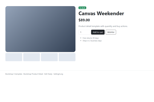 Bootstrap Product Detail – WordPress plugin