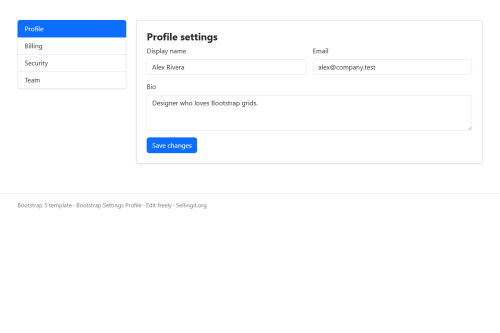 Bootstrap Settings Profile – WordPress plugin