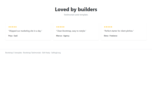 Bootstrap Testimonials – WordPress plugin