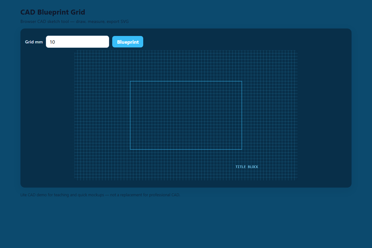 CAD Blueprint Grid