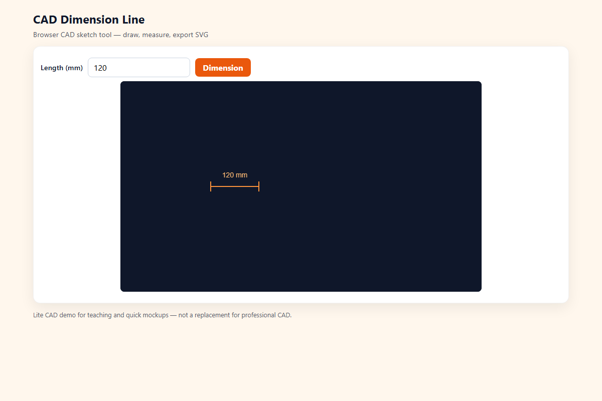 CAD Dimension Line