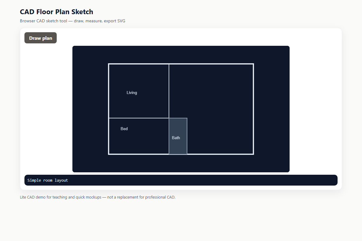 CAD Floor Plan Sketch