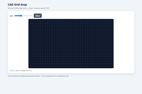 CAD Grid Snap – WordPress plugin