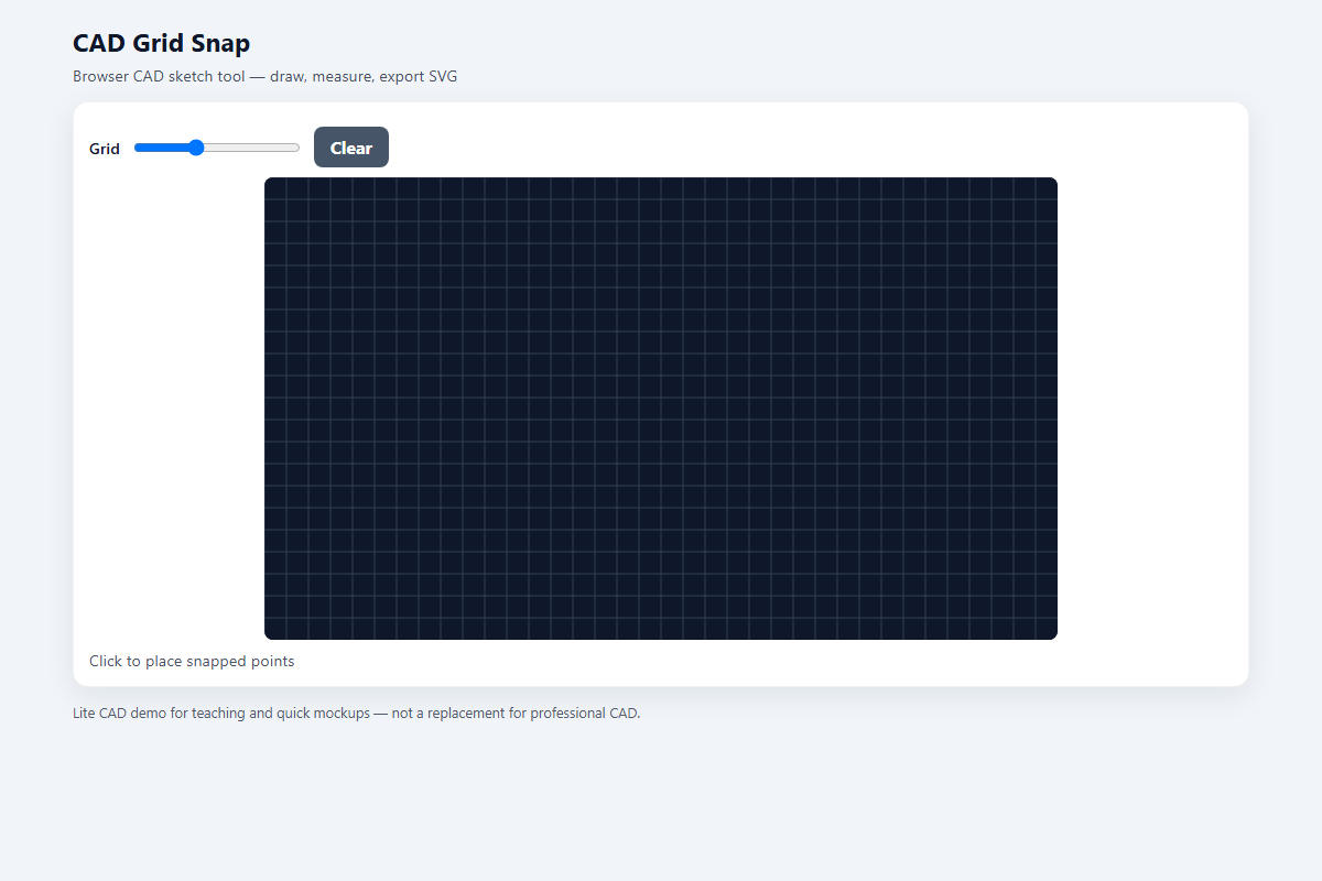 CAD Grid Snap