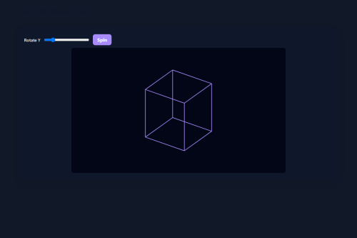 CAD Wireframe Cube – HTML5 app