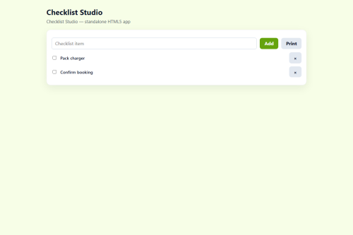 Checklist Studio – WordPress plugin
