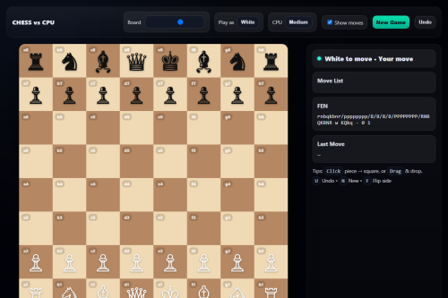 Chess vs CPU – WordPress plugin