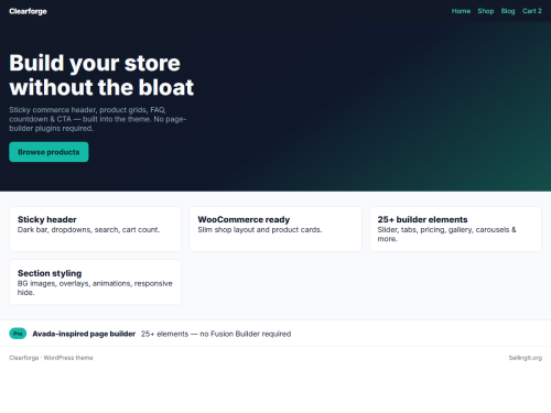 Clearforge – WordPress plugin