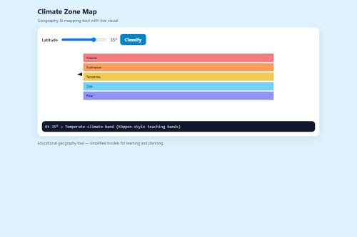 Climate Zone Map – WordPress plugin