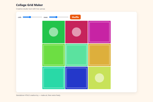 Collage Grid Maker – HTML5 app