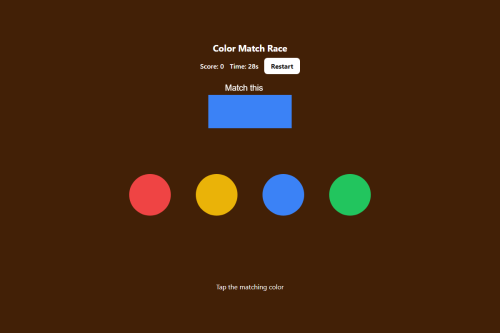 Color Match Race – WordPress plugin