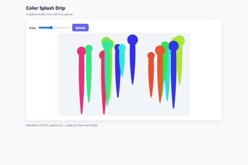 Color Splash Drip – WordPress plugin