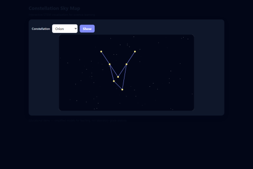 Constellation Sky Map – HTML5 app