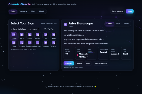 Cosmic Oracle