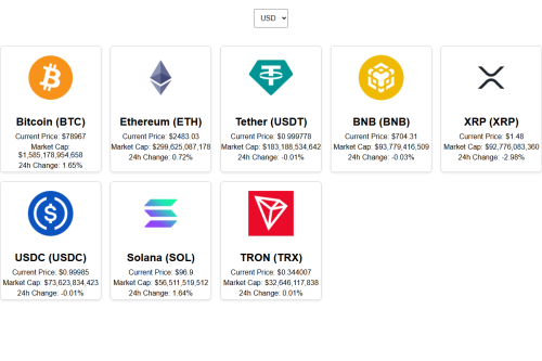 Crypto Grid – WordPress plugin