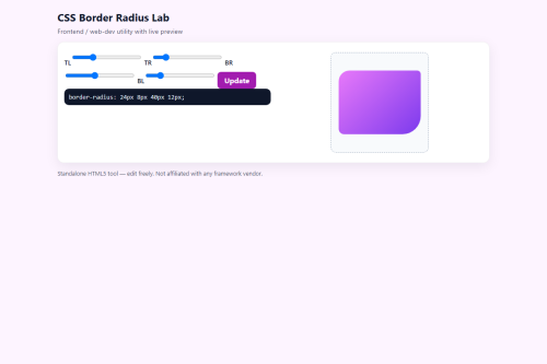 CSS Border Radius Lab – WordPress plugin