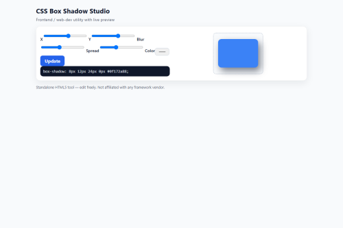 CSS Box Shadow Studio – WordPress plugin