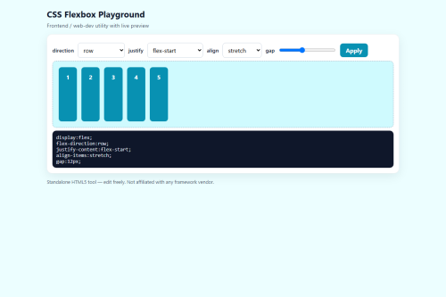 CSS Flexbox Playground – WordPress plugin