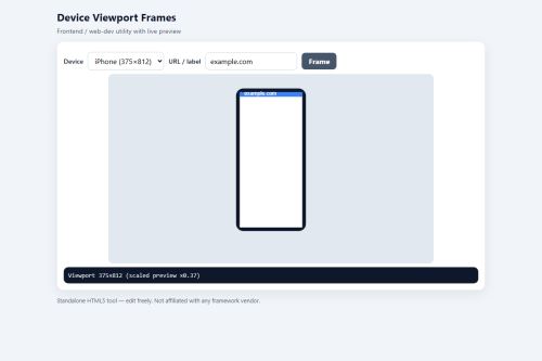 Device Viewport Frames – WordPress plugin