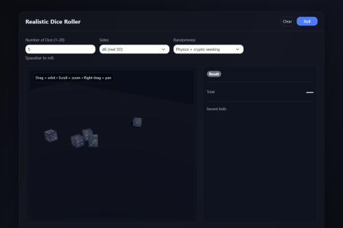 Dice Roller – WordPress plugin