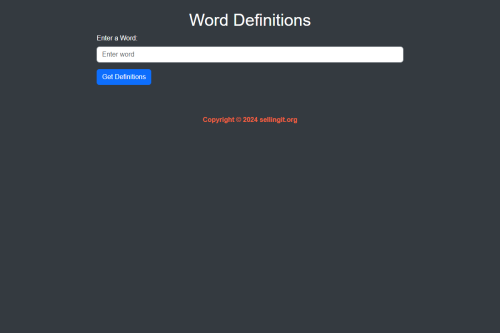 Dictionary – WordPress plugin