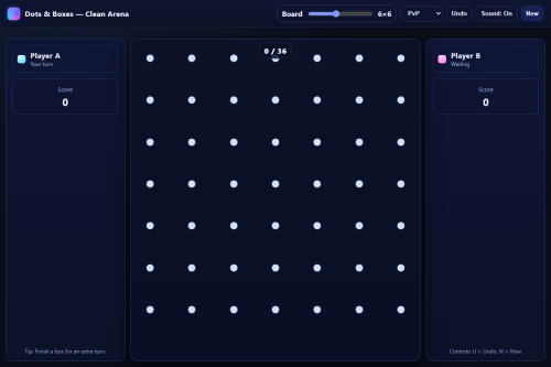 Dots & Boxes – WordPress plugin