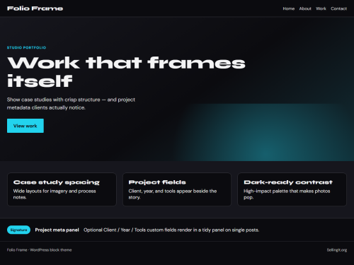 Folio Frame – WordPress plugin